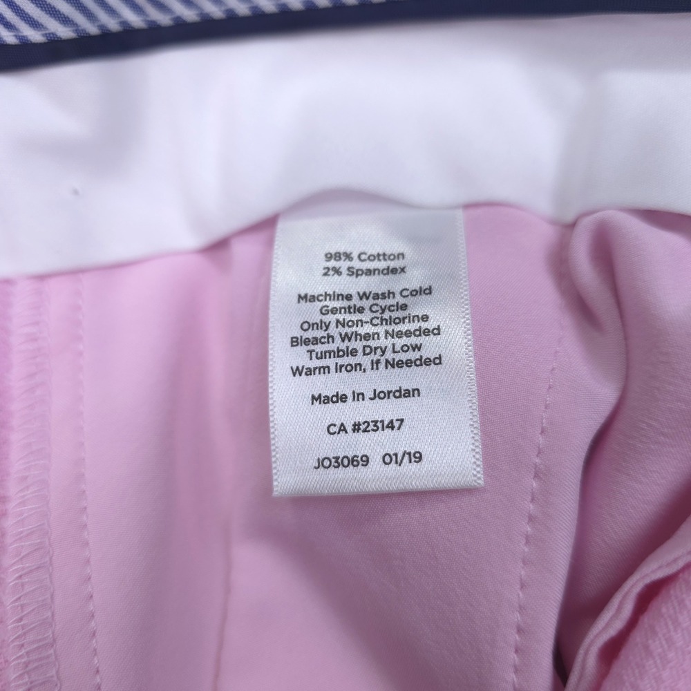TALBOTS Pink Slim Crop Pants 10 Cotton Blend Textured Pique Pucker Classic - Picture 5 of 12